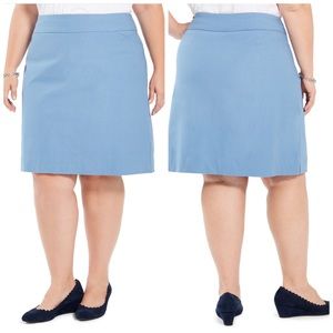 1X 2X 3X Charter Club Blue Pull On Skort Plus Size